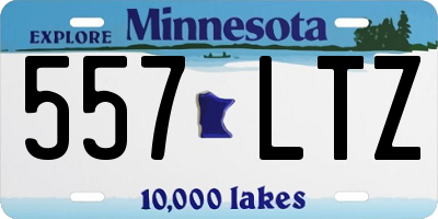 MN license plate 557LTZ