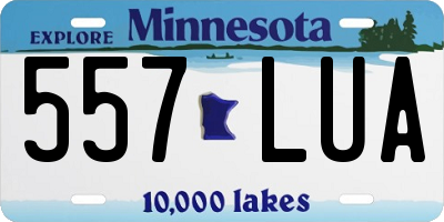 MN license plate 557LUA