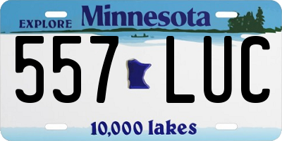 MN license plate 557LUC