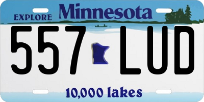 MN license plate 557LUD