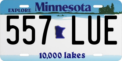 MN license plate 557LUE