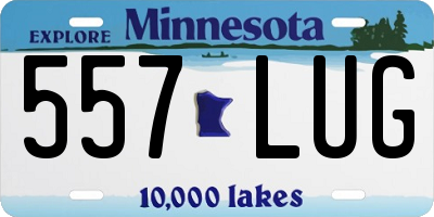 MN license plate 557LUG