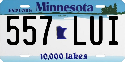 MN license plate 557LUI