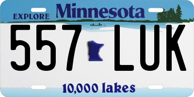 MN license plate 557LUK