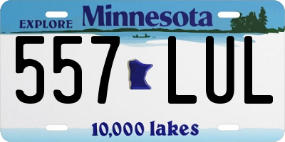 MN license plate 557LUL