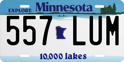 MN license plate 557LUM