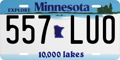 MN license plate 557LUO