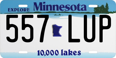 MN license plate 557LUP