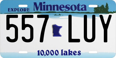 MN license plate 557LUY