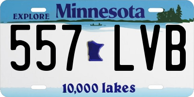 MN license plate 557LVB