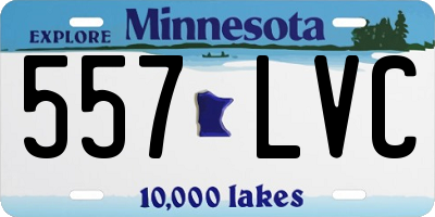MN license plate 557LVC