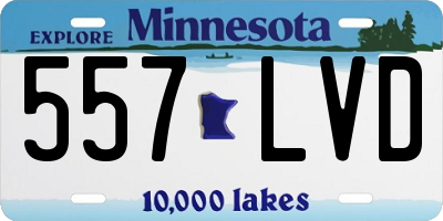 MN license plate 557LVD