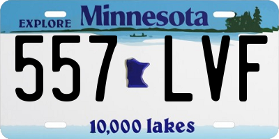 MN license plate 557LVF