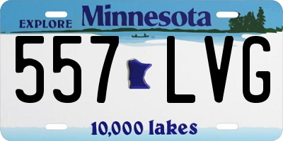 MN license plate 557LVG