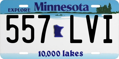 MN license plate 557LVI