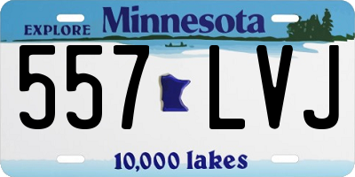 MN license plate 557LVJ
