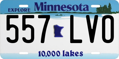 MN license plate 557LVO