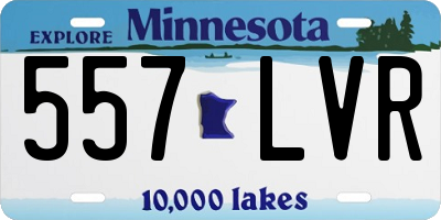 MN license plate 557LVR