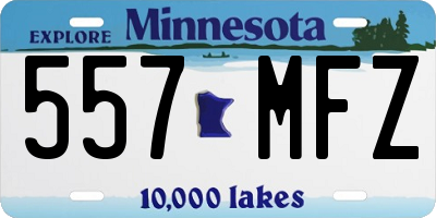 MN license plate 557MFZ
