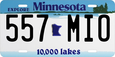 MN license plate 557MIO