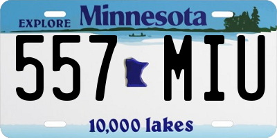 MN license plate 557MIU