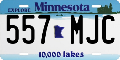 MN license plate 557MJC