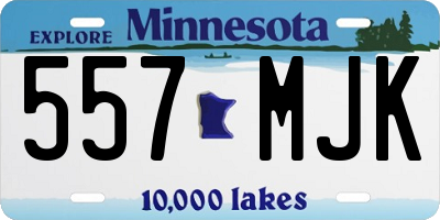 MN license plate 557MJK