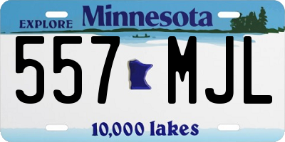 MN license plate 557MJL