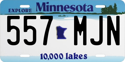 MN license plate 557MJN