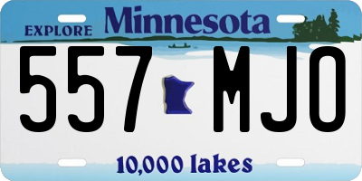 MN license plate 557MJO
