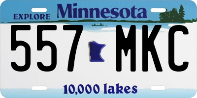 MN license plate 557MKC