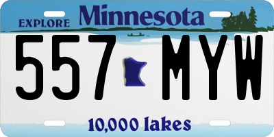 MN license plate 557MYW