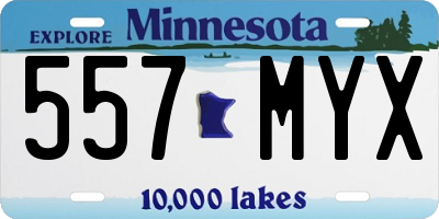 MN license plate 557MYX