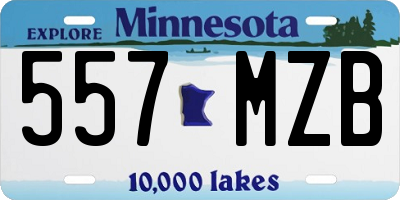 MN license plate 557MZB