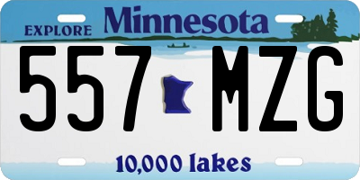 MN license plate 557MZG