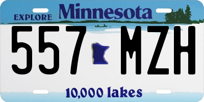 MN license plate 557MZH