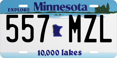 MN license plate 557MZL