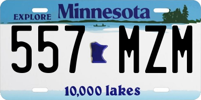 MN license plate 557MZM