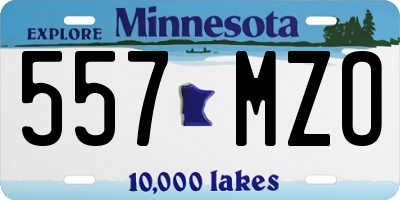 MN license plate 557MZO
