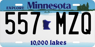 MN license plate 557MZQ