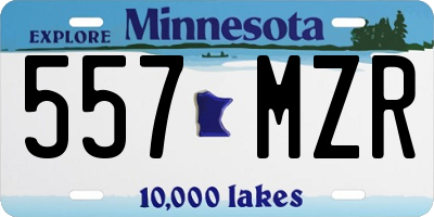 MN license plate 557MZR