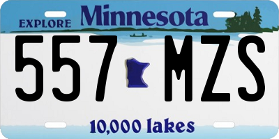 MN license plate 557MZS