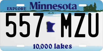 MN license plate 557MZU