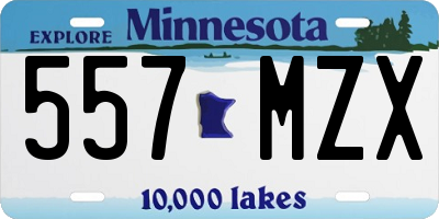 MN license plate 557MZX