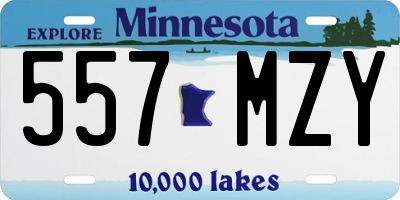 MN license plate 557MZY