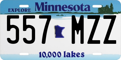 MN license plate 557MZZ
