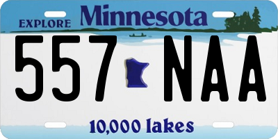 MN license plate 557NAA