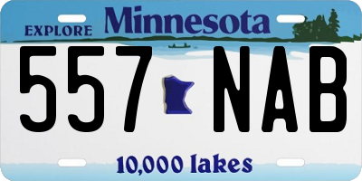 MN license plate 557NAB