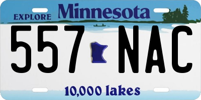 MN license plate 557NAC