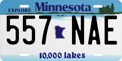 MN license plate 557NAE